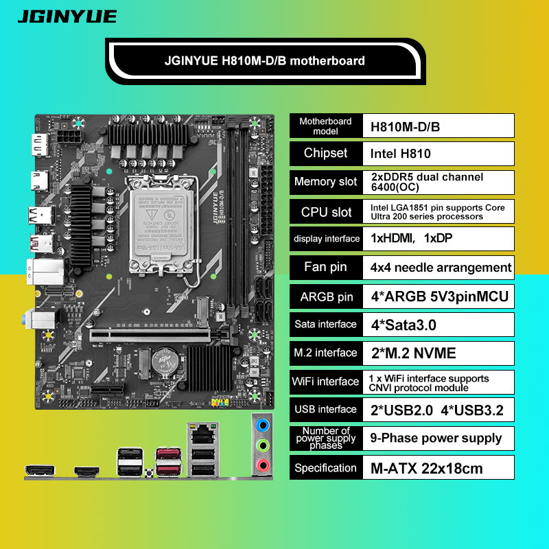 Lga1851 Gaming Motherboard - H810 Intel LGA1851 DDR5 Micro-ATX Anakart