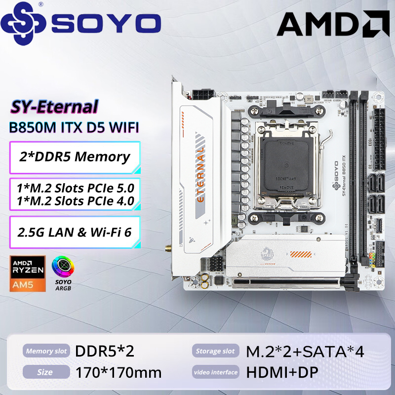 SOYO B850M ARGB Anakart WIFI6  - X870E Atx Motherboard incelemesi ve fiyatı