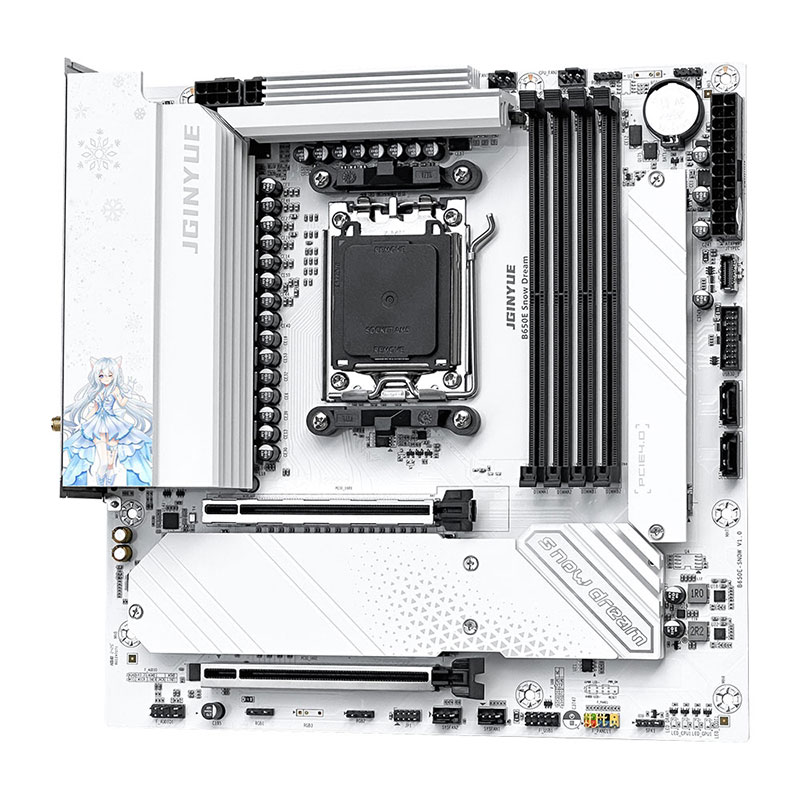 JGINYUE B650E Snow Dream AM5 M - Am5 Micro Atx Pcie 5.0 Motherboard incelemesi ve fiyatı