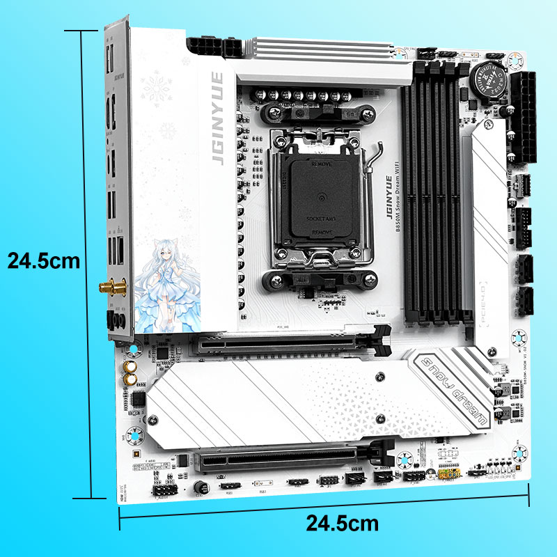 JGINYUE B850M Snow Dream WIFI  - Am5 Micro Atx Pcie 5.0 Motherboard incelemesi ve fiyatı